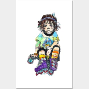 roller skate kid Posters and Art